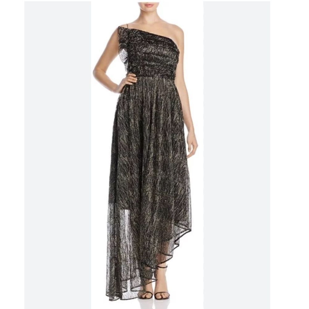 NWT TALULAH Black Starcrossed Lover One Shoulder Formal Maxi Gown Size S